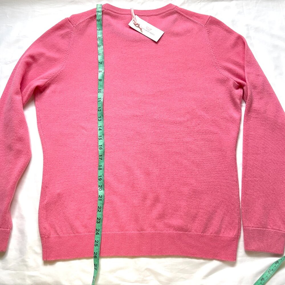 NWT Vineyard vines cashemer bland pink pullover top L - Picture 10 of 12